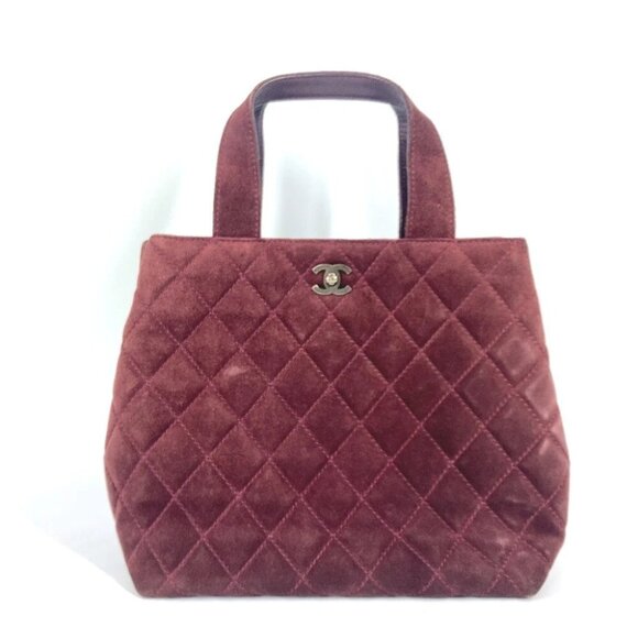 CHANEL Tote Bag Vintage Turnlock CC Matelasse Quilted 2WAY Shoulder Bag Hand Bag - Picture 1 of 16